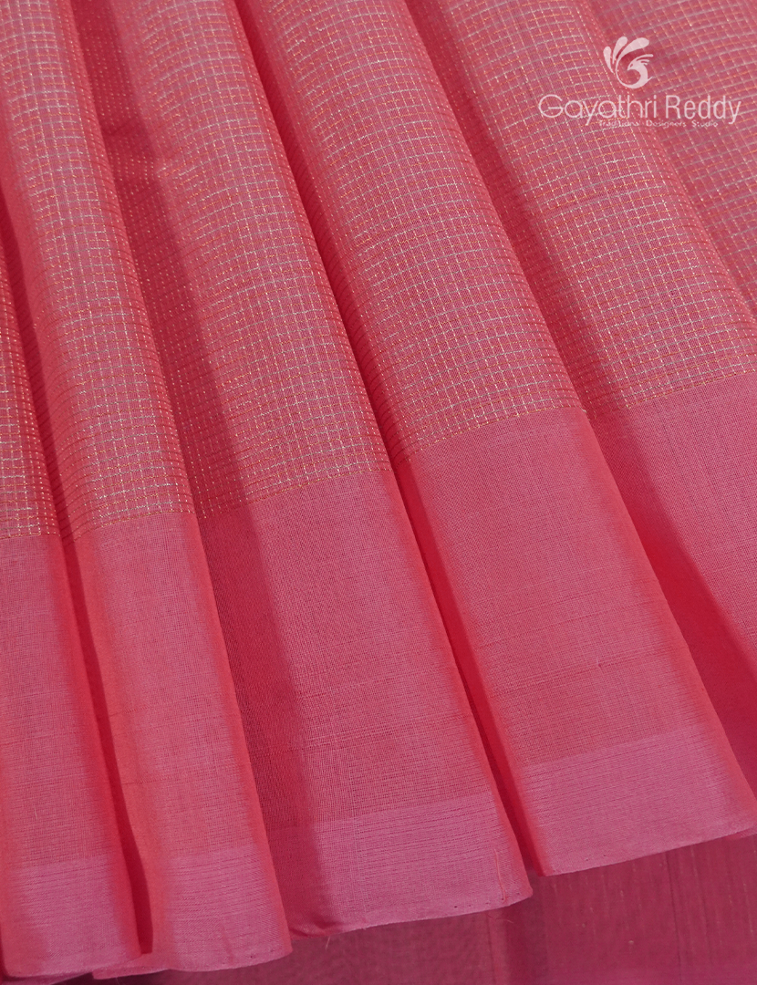 Pure Kanchipuram Sico Saree in Blush Pink