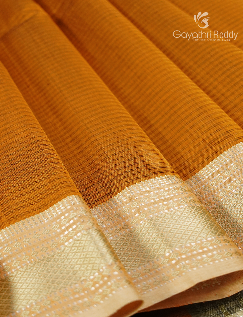 PURE CHANDERI MEDIUM BORDER SAREES -CPS1191