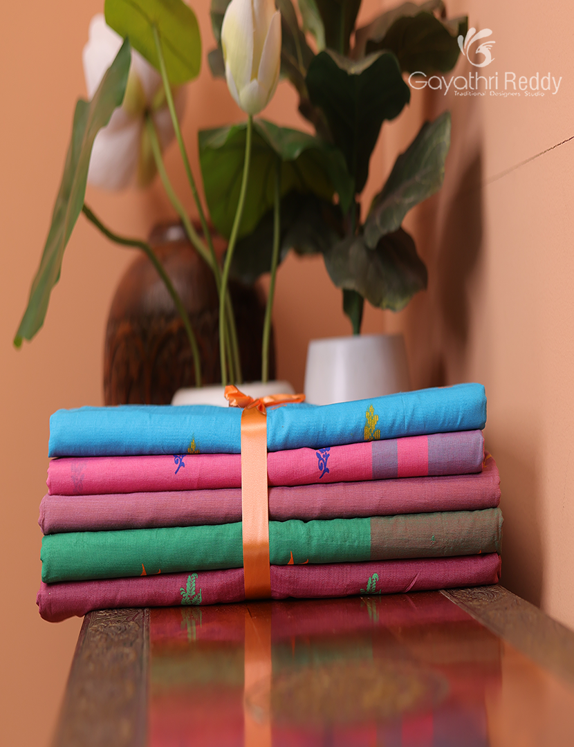 Silk Cotton Sarees Combo ( Set of 5 )