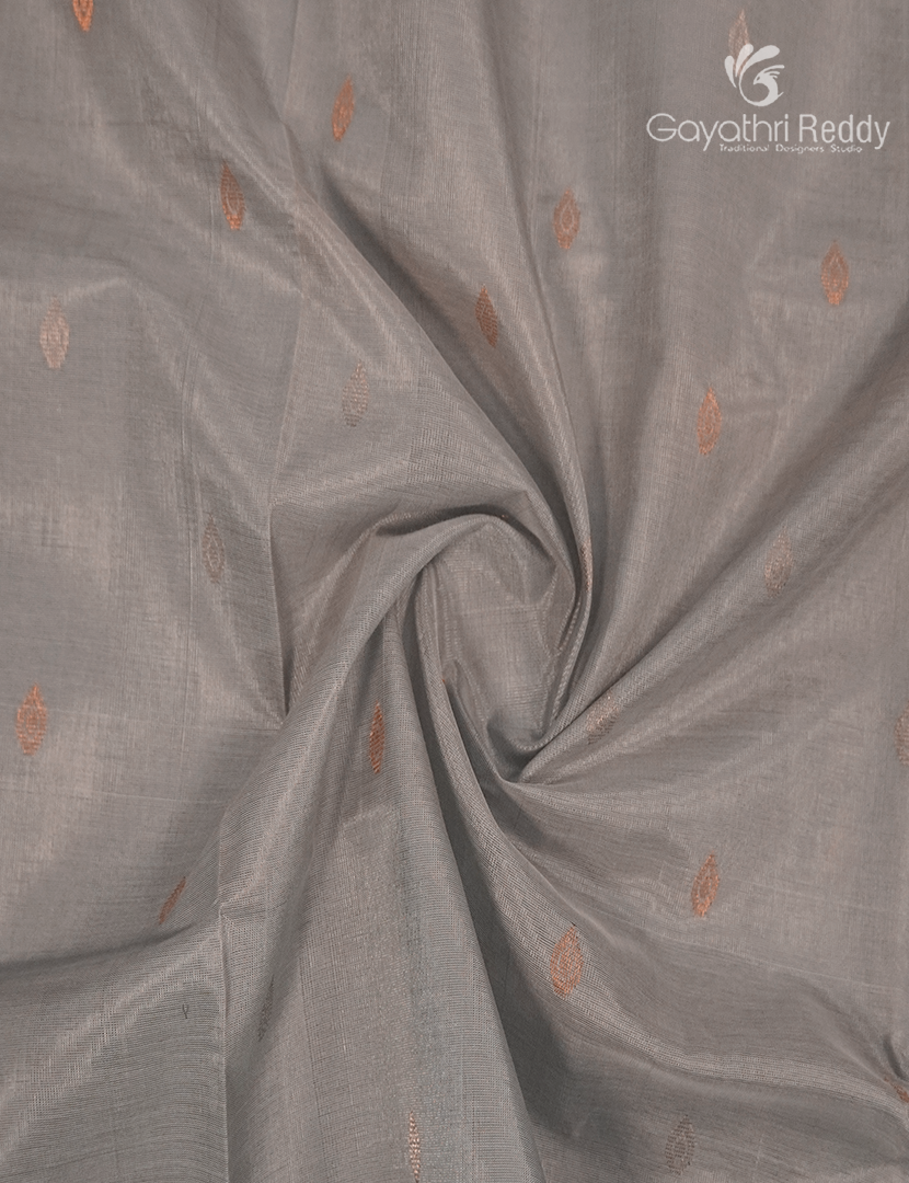 Pure Uppada Silk Saree in Grey and Sky Blue