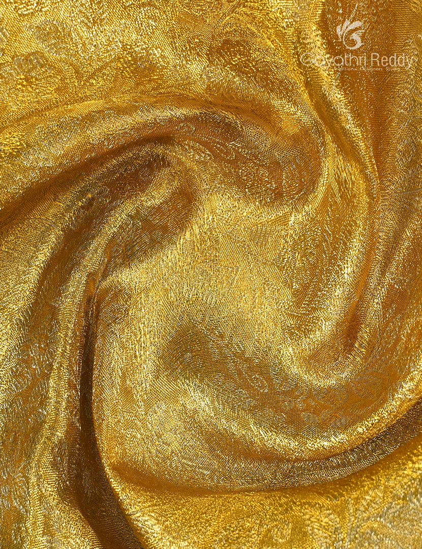 Pure Kanchipuram Muhurtham Silk Saree in Gold and Sea blue
