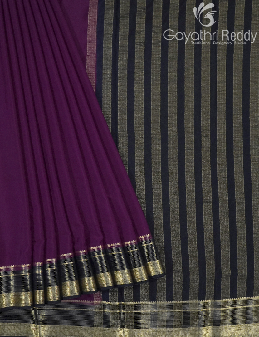 SEMI MYSORE CRAPE SAREE-SMC373