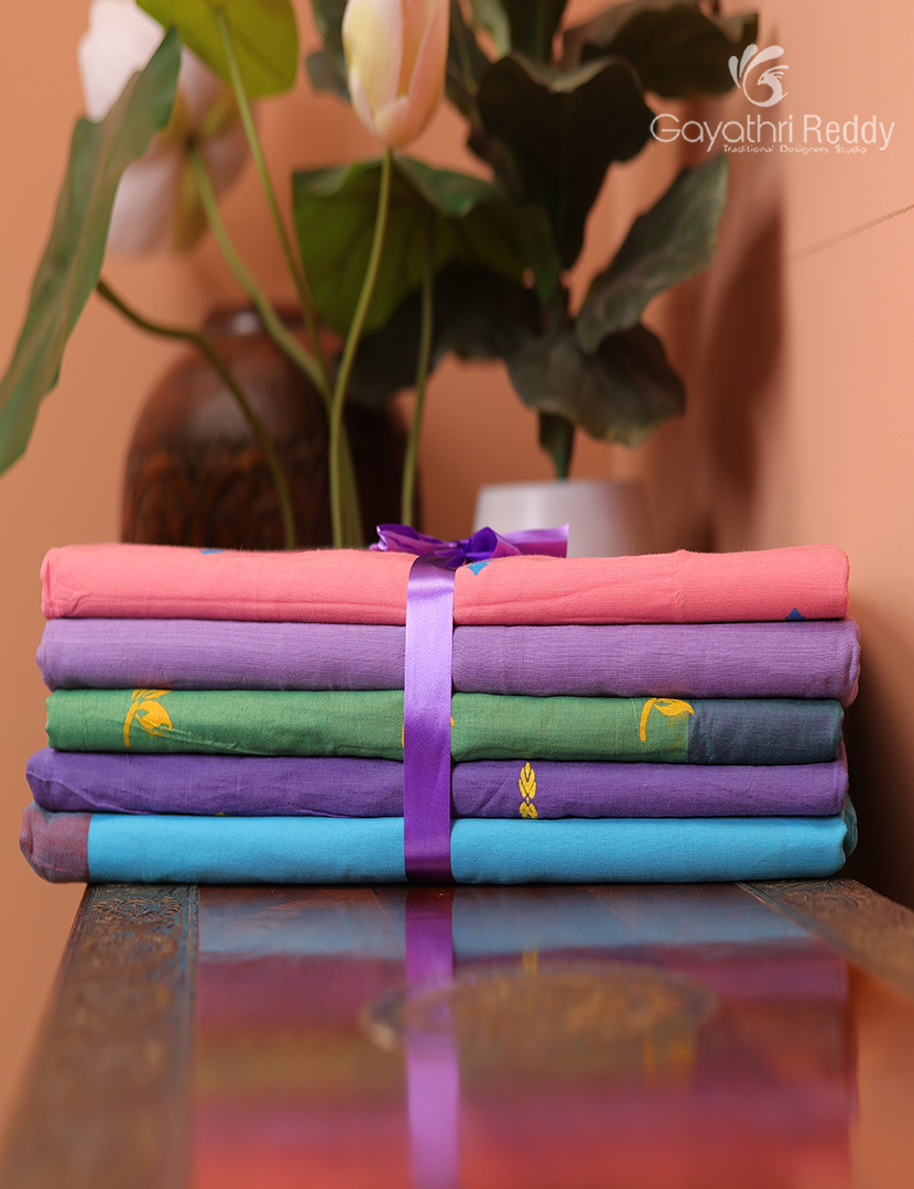 Silk Cotton Sarees Combo ( Set of 5 )