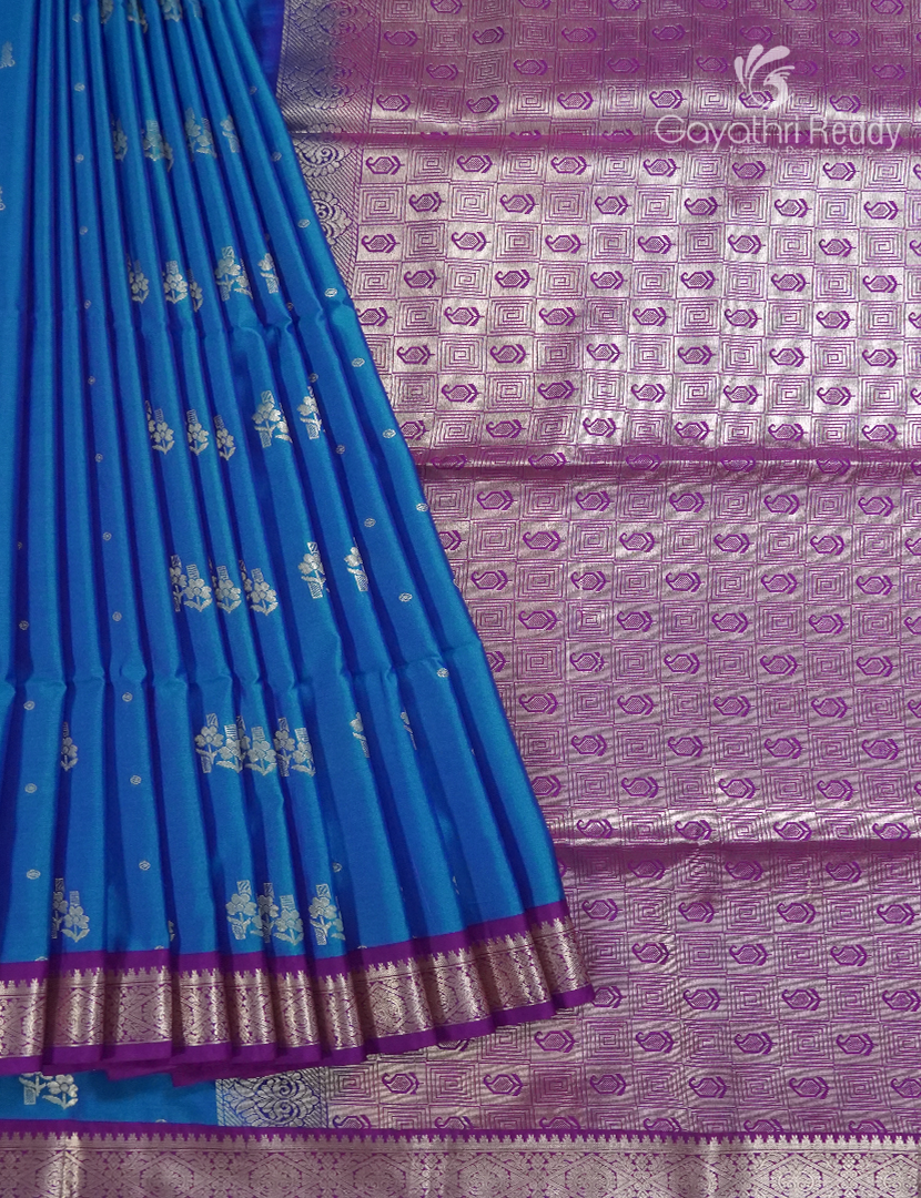 Soft Silk Saree in Deep Blue