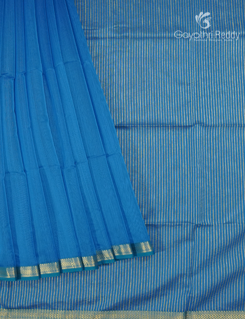 Pure Chanderi Sico Saree in Sky Blue