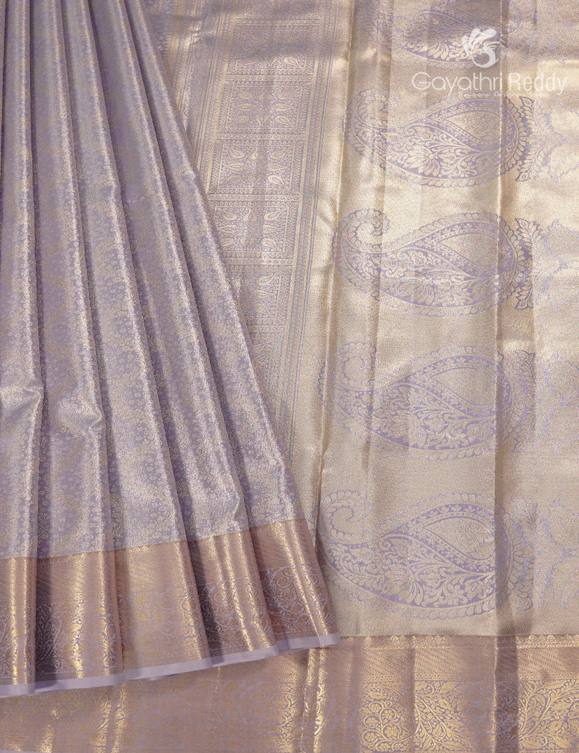 Semi Kanchipuram Silk Saree in Pastel Lavender