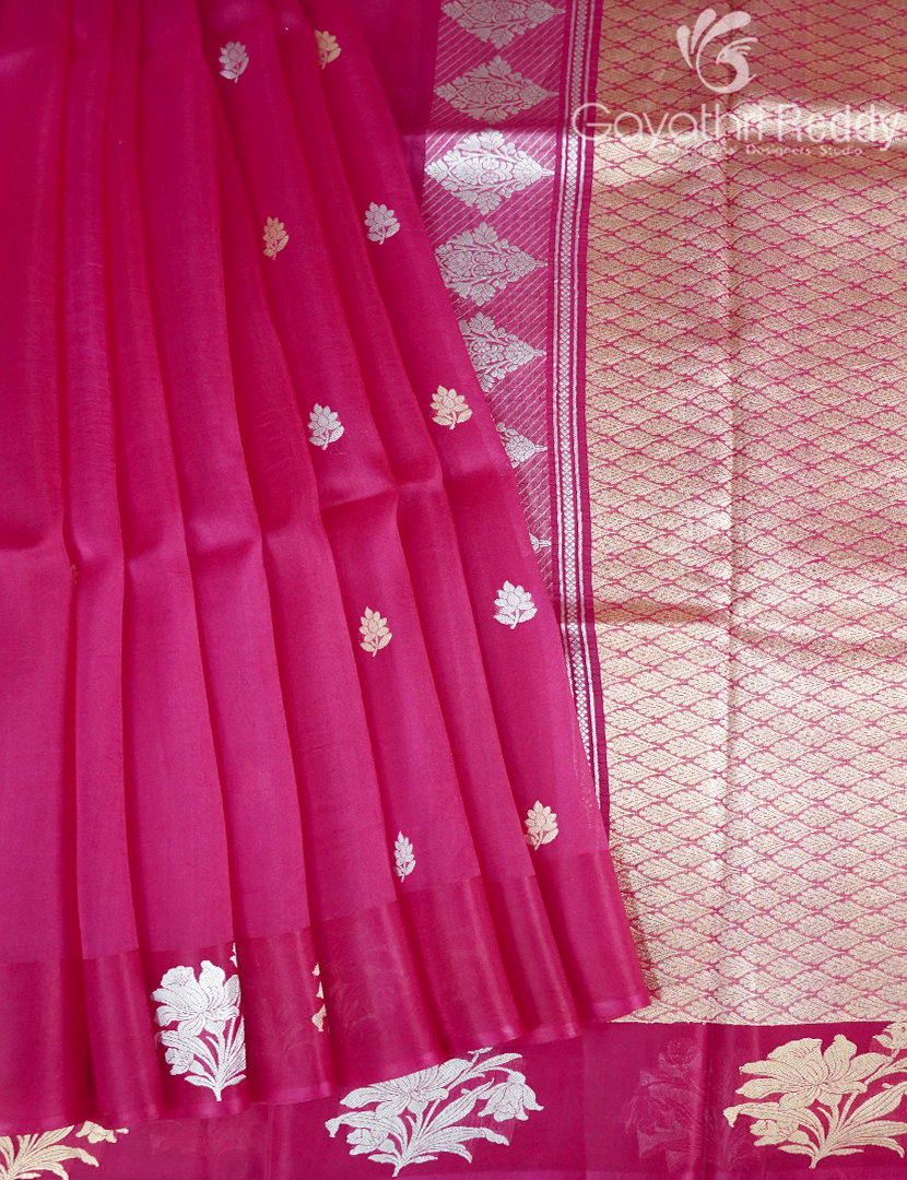 PURE BANARAS KORA SILK-BKS125