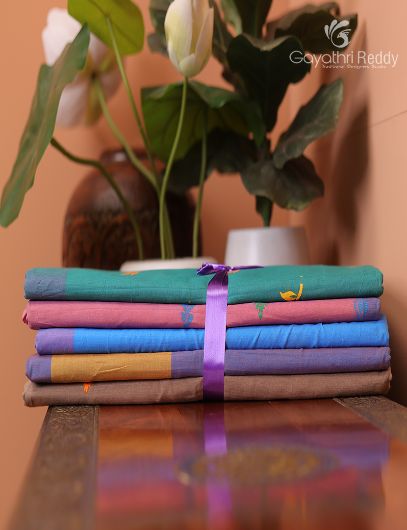 Silk Cotton Sarees Combo ( Set of 5 )