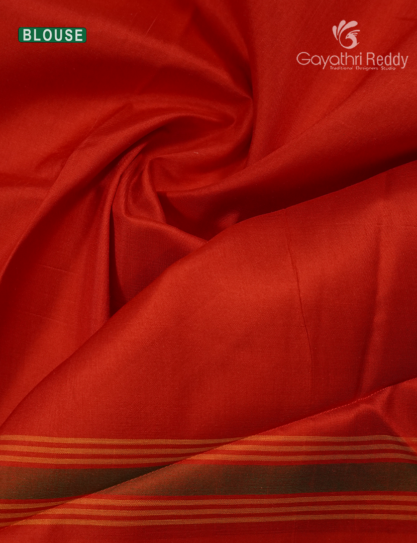 Pure Ikat Silk Saree in Deep Violet and Red