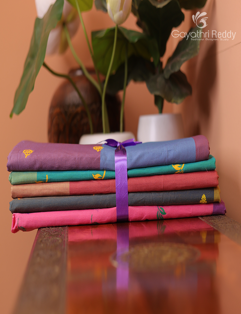 Silk Cotton Sarees Combo ( Set of 5 )
