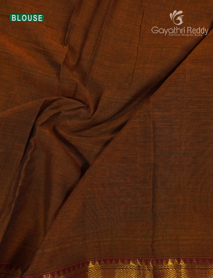 Pure Narayanpet Cotton Saree in Deep Mustard