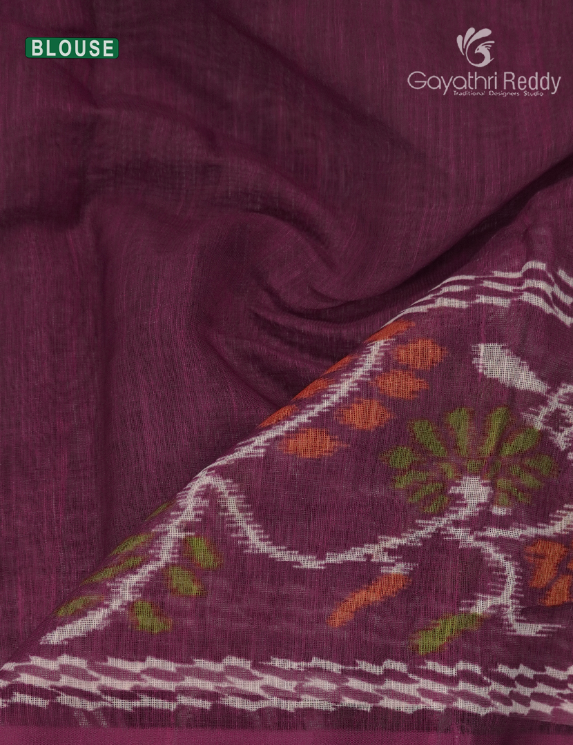 Linen Cotton Saree in Grey