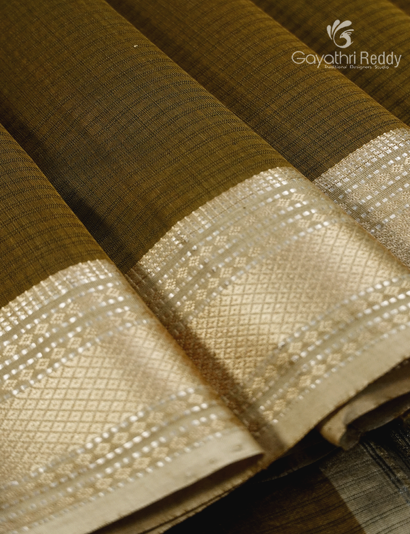 PURE CHANDERI MEDIUM BORDER SAREES -CPS1192