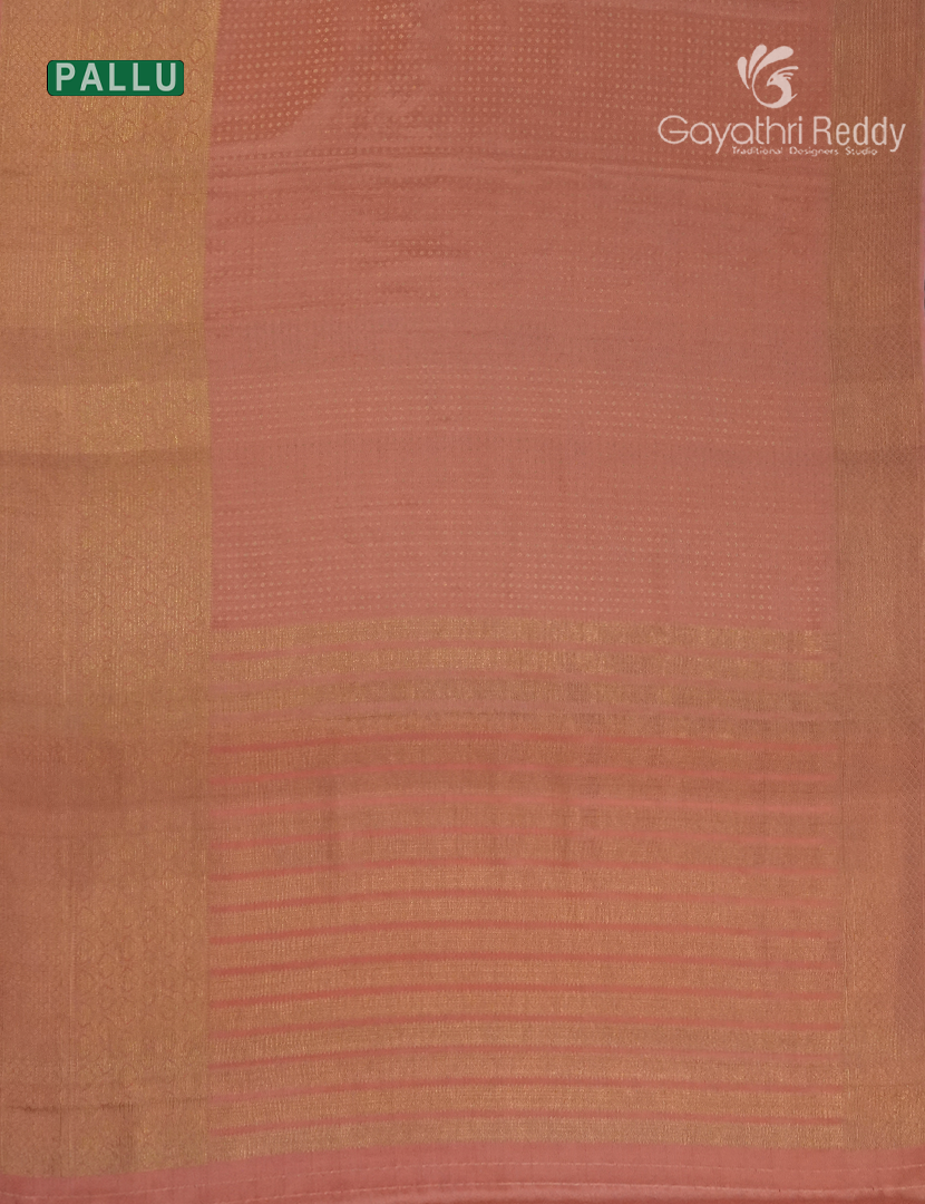 Pure Mysore Silk Saree in Pastel Peach