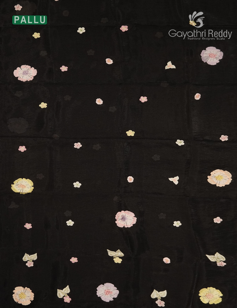 Organza Fancy Saree in Black