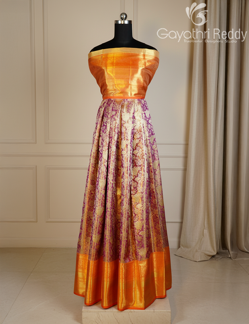 PURE KANCHI PATTU PAVADA(FREE SIZE)-KPL779