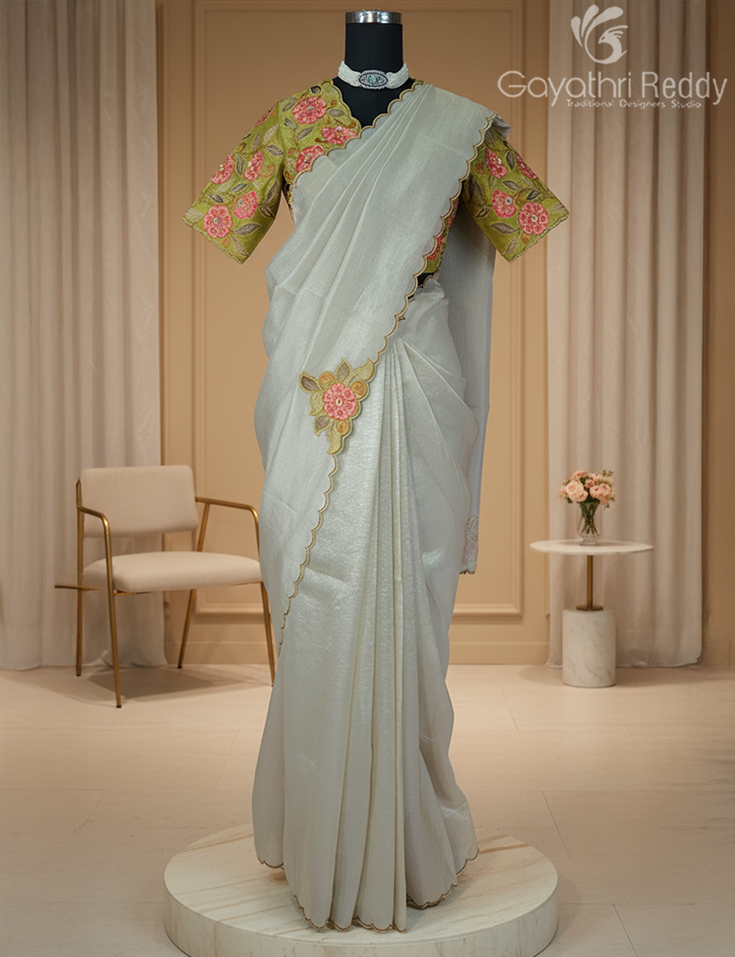 TISSUE FANCY (R.D) BLOUSE SAREE-TFBS5