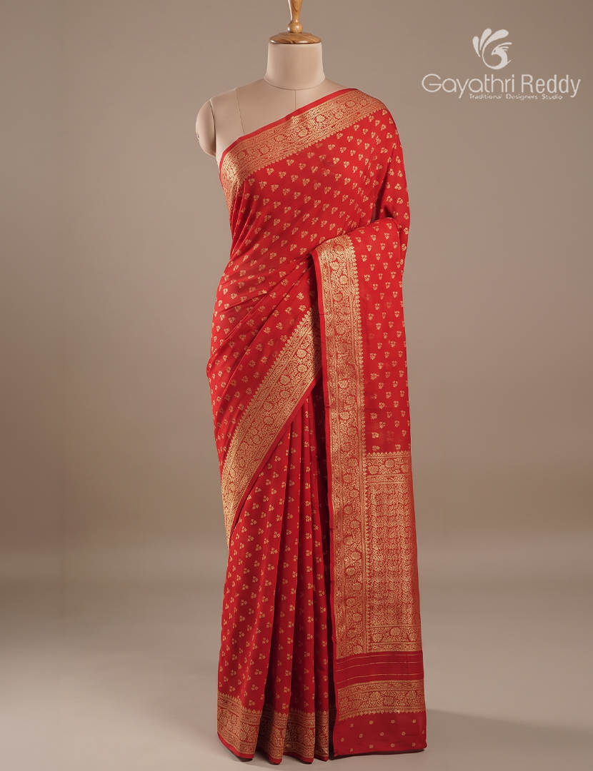 Banaras Georgette Saree in Red