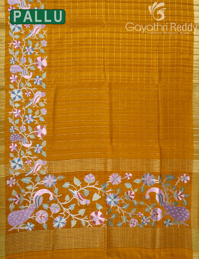 KHADI SILK WORK SAREE-KSW71