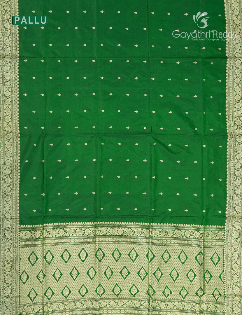 Pure Banaras Katan Silk Saree in Mango Green