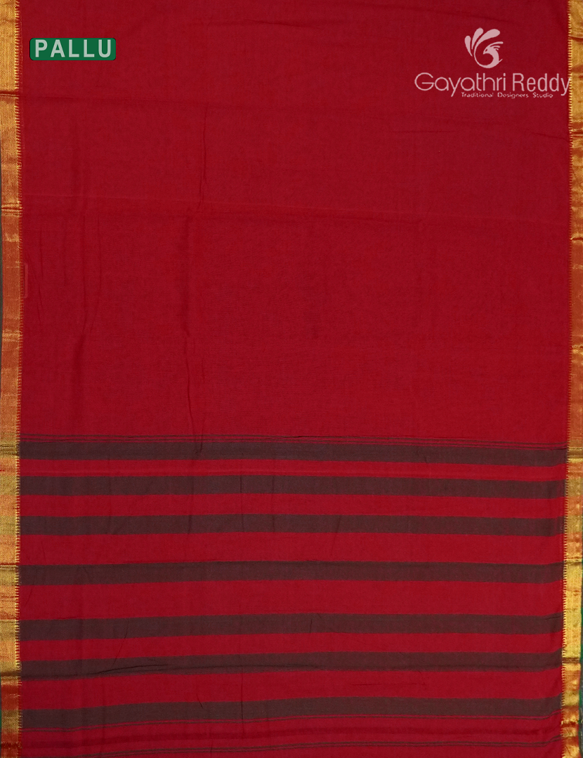 Pure Narayanpet Cotton Saree in Red