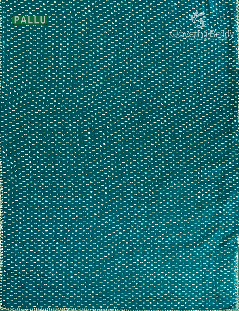 Organza Fancy Saree in Rama Green