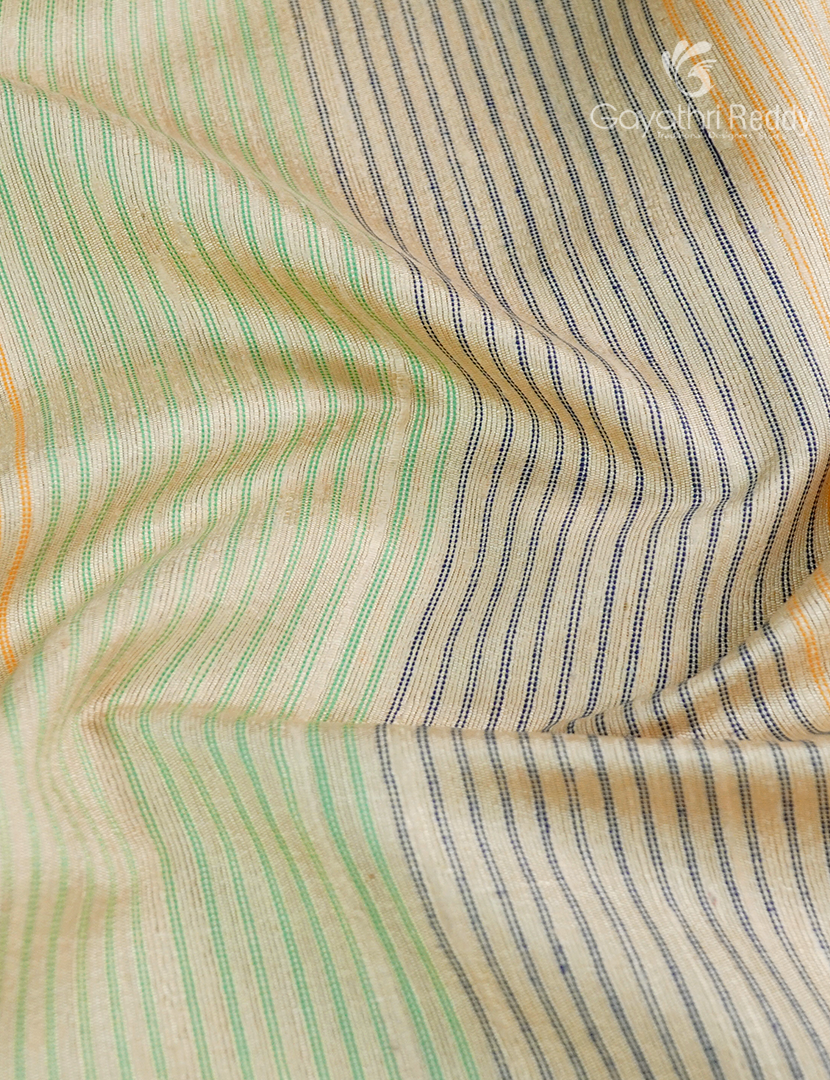 Pure Khadi Pattu Saree in Pastel Cream
