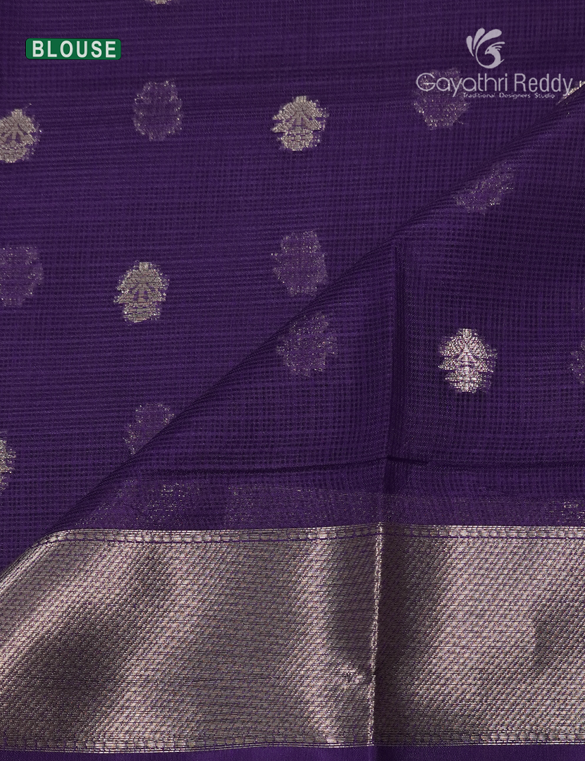 Banaras Kota Lehanga Set in Sky Blue and Purple