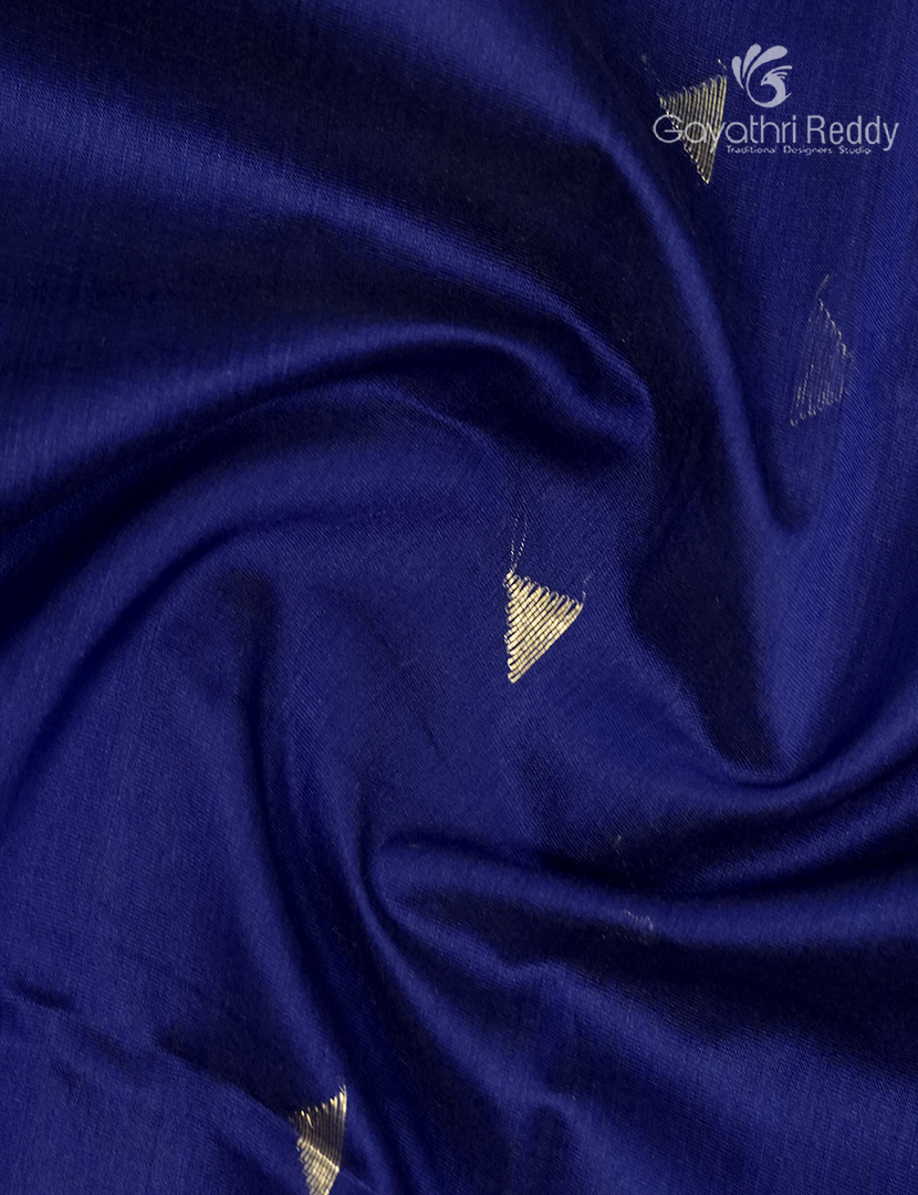 Pure Chanderi Sico Saree in Deep Blue