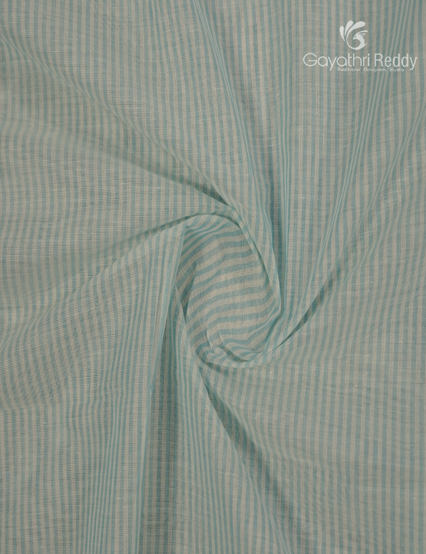 Pure Kanchi Cotton Printed Saree in Sea Blue