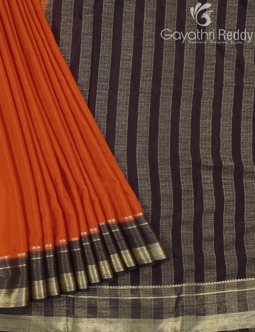 SEMI MYSORE CRAPE SAREE-SMC374