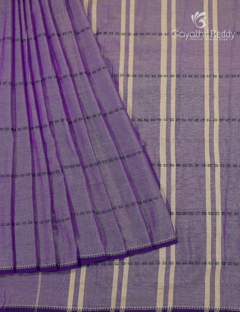Pure Narayanpet Cotton Saree in Violet