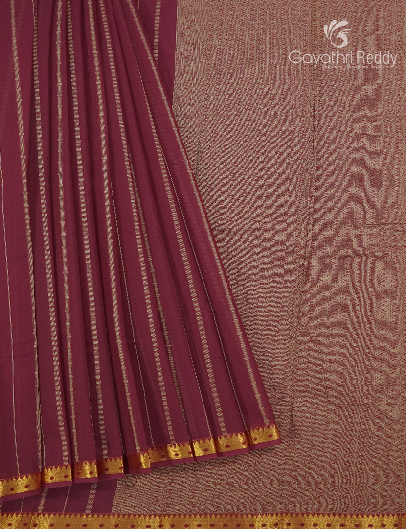 Pure Kanchi Cotton Saree in Maroon