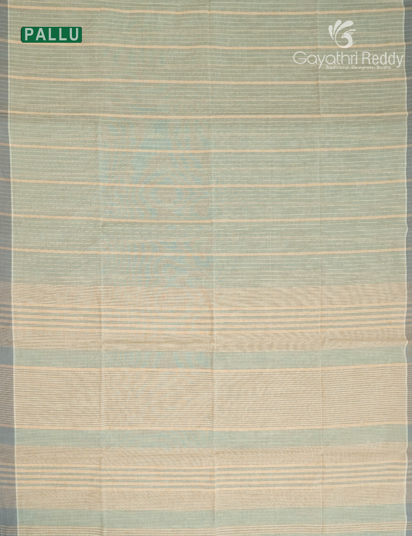 Pure Handloom Cotton Saree in Pista Green