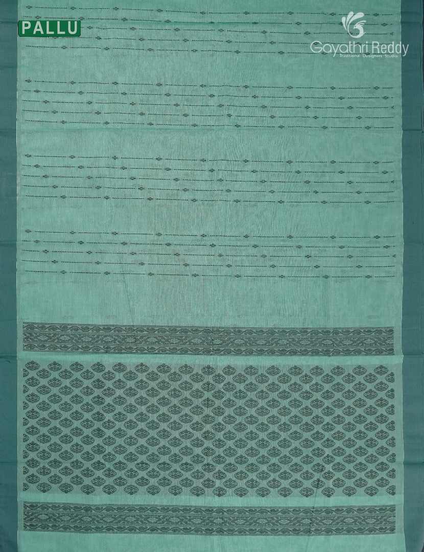 Pure Kanchi Cotton Saree in Sea Green