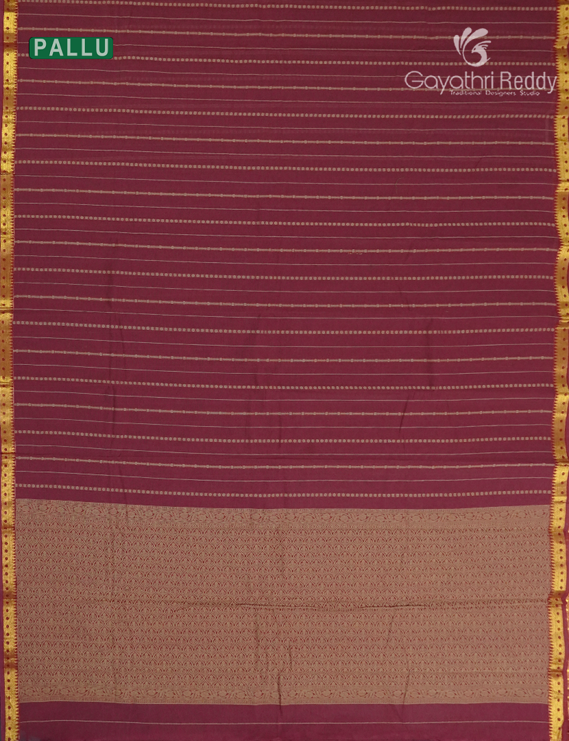 Pure Kanchi Cotton Saree in Maroon