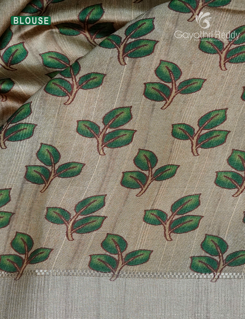 Semi Tussar Saree in Deep Mustard