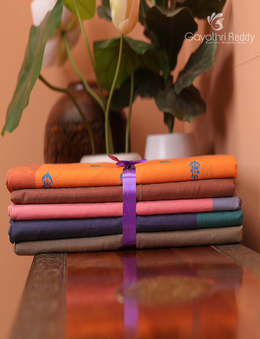 Silk Cotton Sarees Combo ( Set of 5 )
