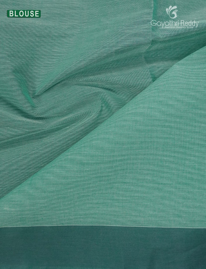 Pure Kanchi Cotton Saree in Sea Green