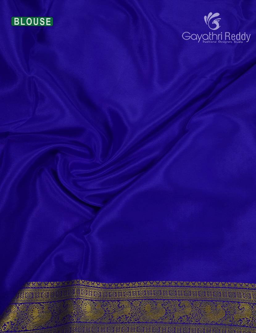 Pure Mysore Silk Saree in Royal Blue