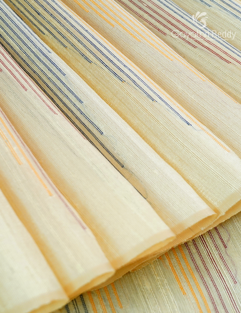 Pure Khadi Pattu Saree in Pastel Ivory
