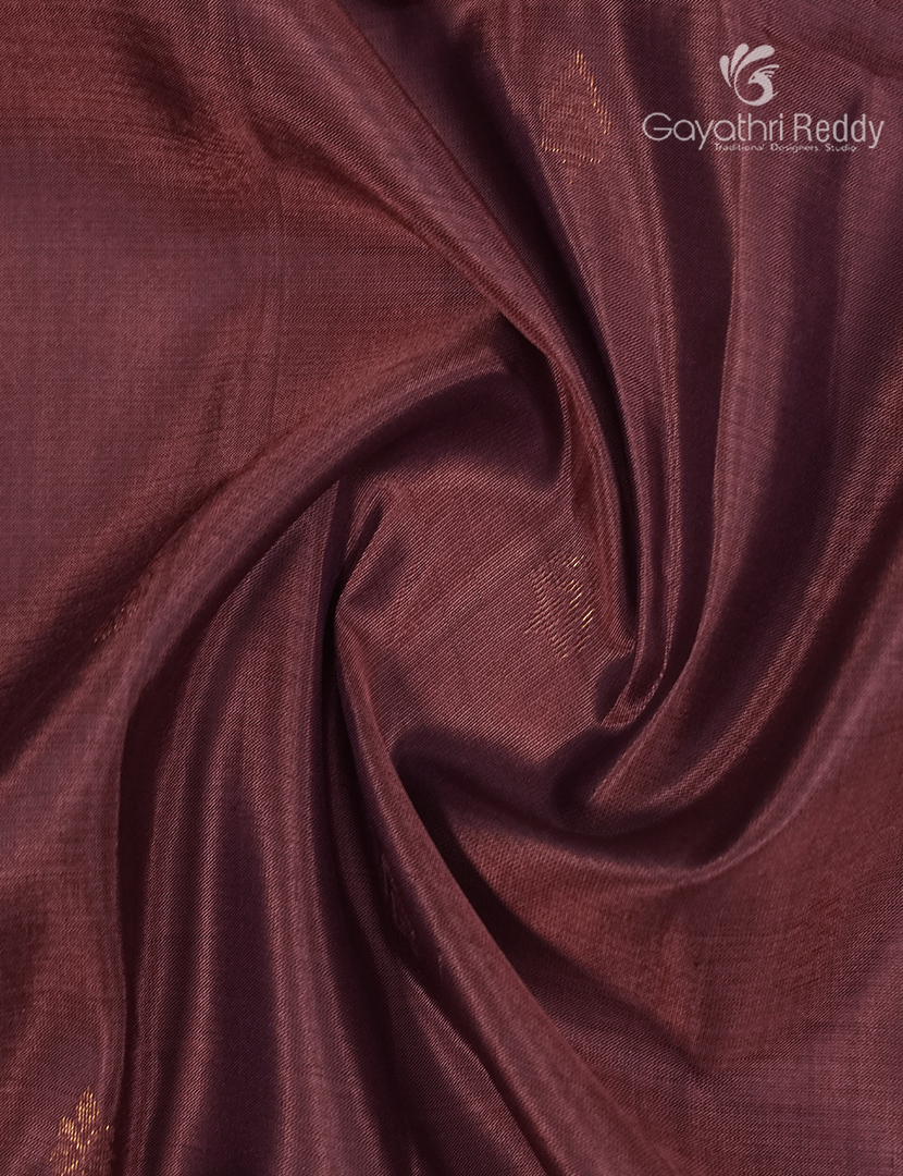 Pure Kanchipuram Soft Silk Saree in Wine and Brown