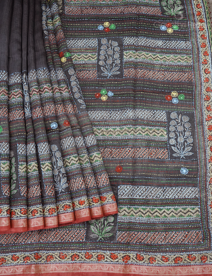 PURE DESI TUSSAR SILK-TS1419