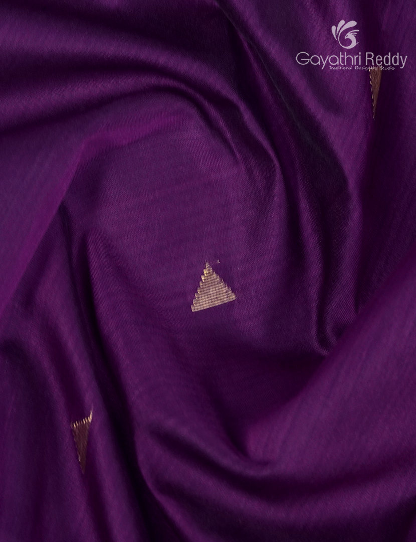 Pure Chanderi Sico Saree in Purple