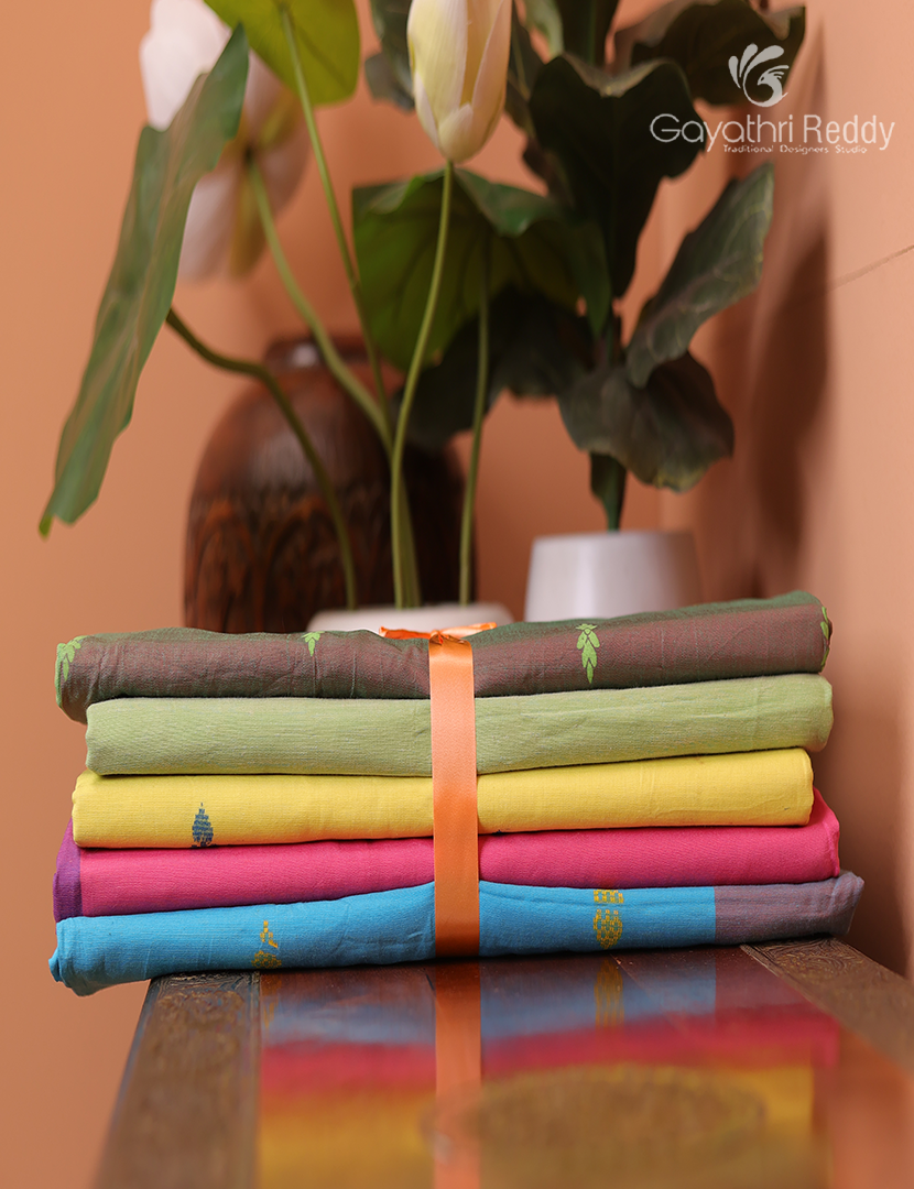 Silk Cotton Sarees Combo ( Set of 5 )