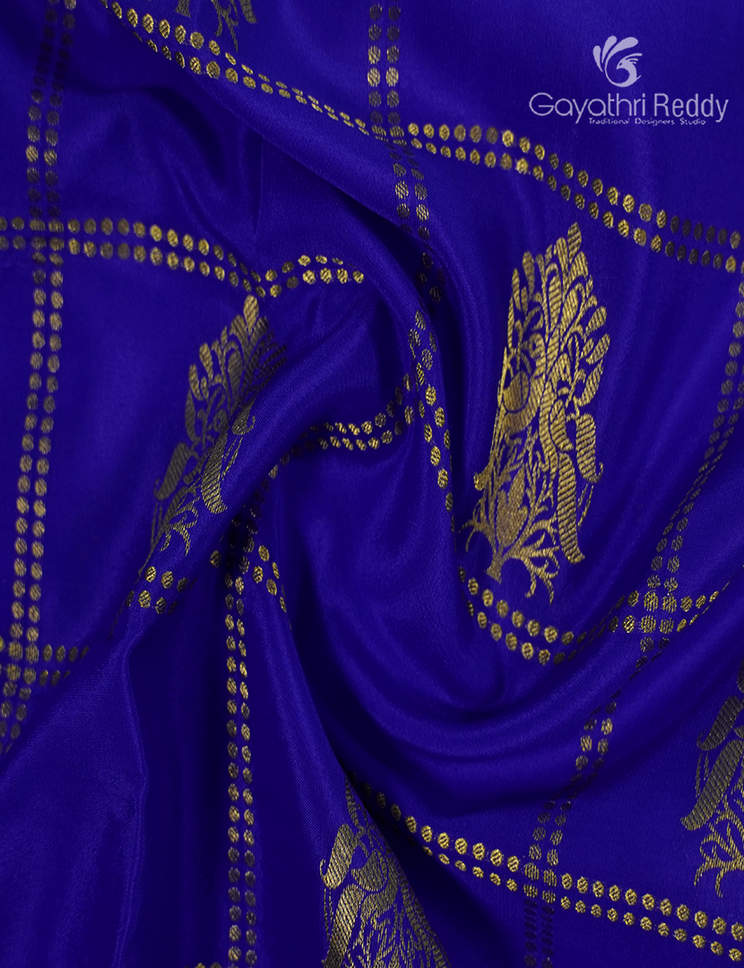 Pure Mysore Silk Saree in Royal Blue
