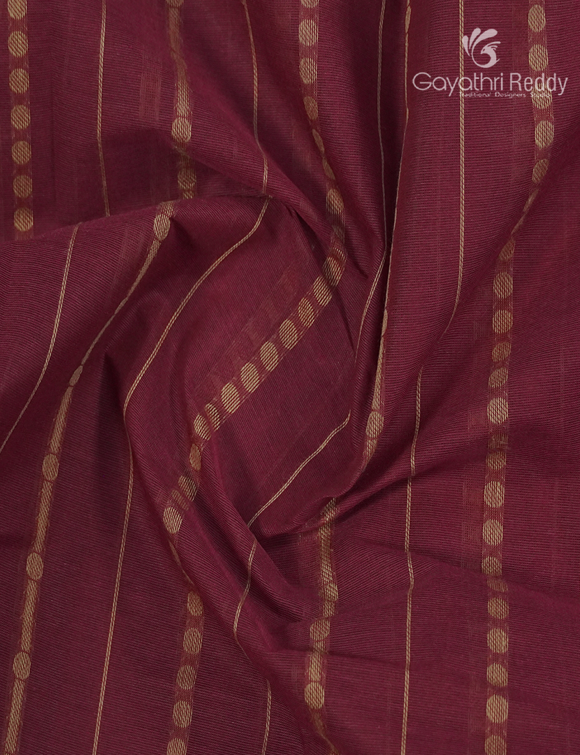Pure Kanchi Cotton Saree in Maroon