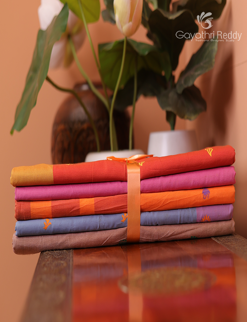 Silk Cotton Sarees Combo ( Set of 5 )