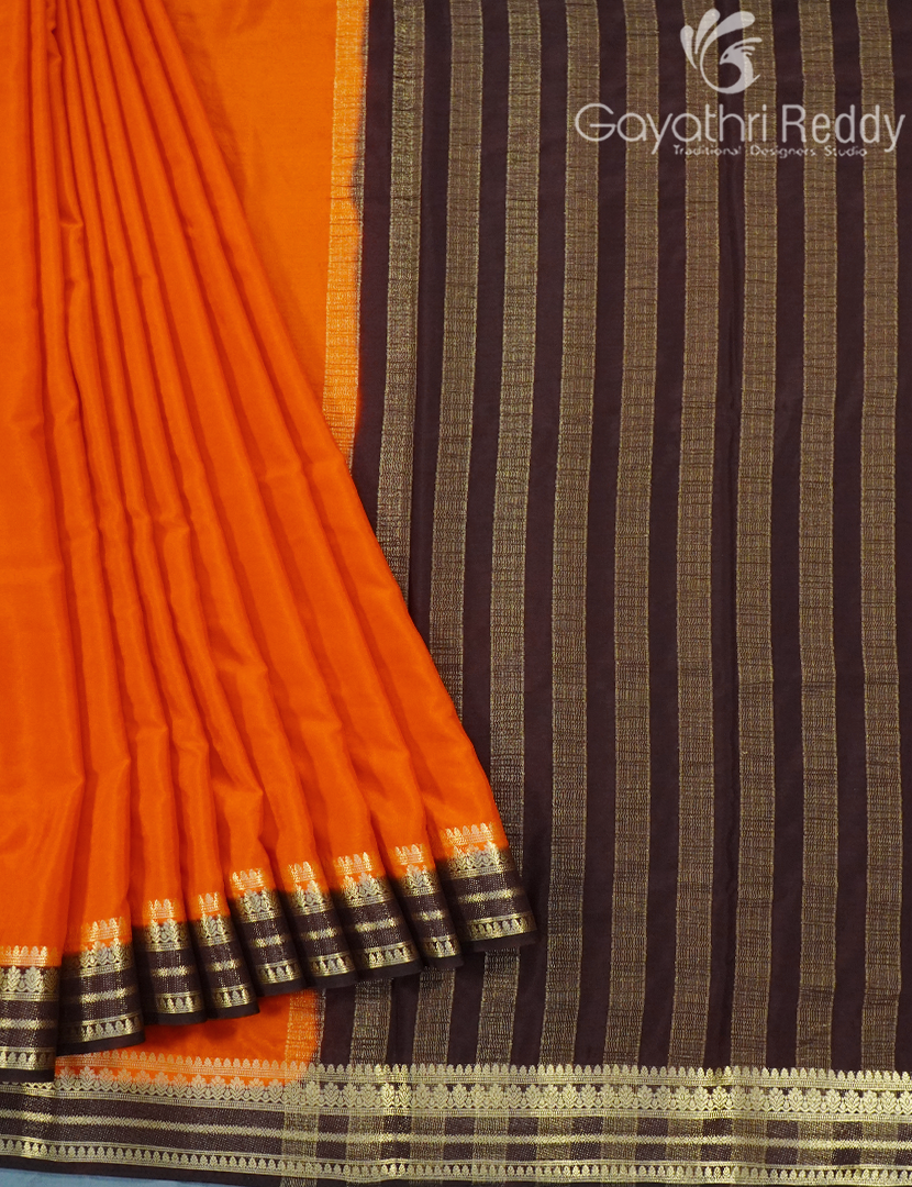 SEMI MYSORE CRAPE SAREE-SMC325