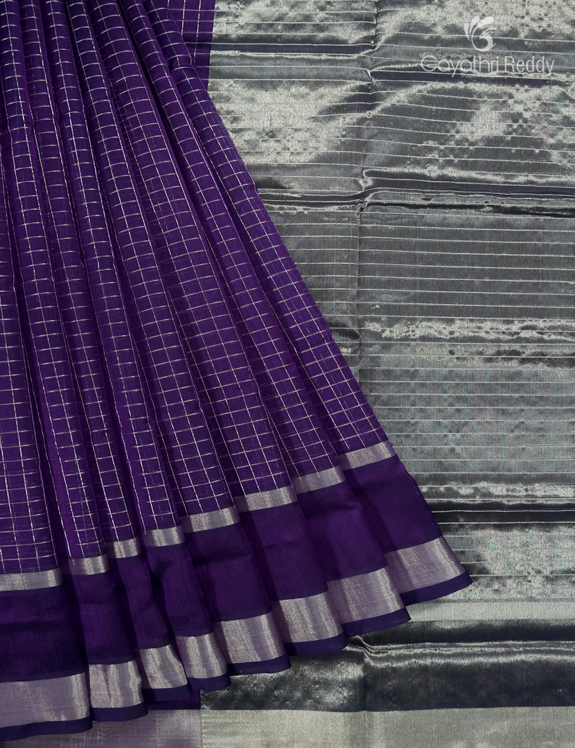 Pure Arani Sico Saree in Deep Violet